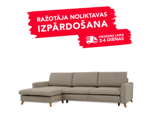 Diivan MARIO SLEEPING (Vasak nurk, väljatõmmatav) (Beige)